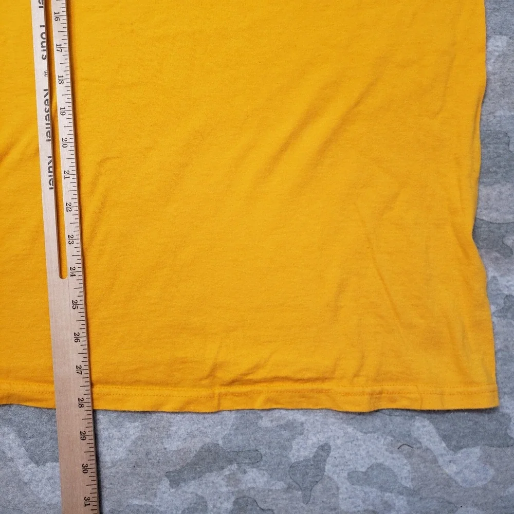 Vintage Lee‎ Shirt Mens Large Yellow Blank Heavyweight Sturdy Tees Short Sleeve